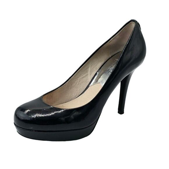 MICHAEL Michael Kors Ionna Pump Platform Heels Black Patent Leather 7M - Picture 1 of 10